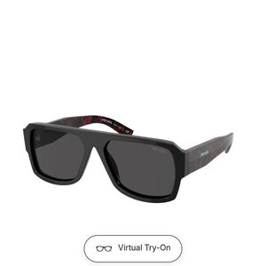 Prada Black and Red Geometric Sunglasses